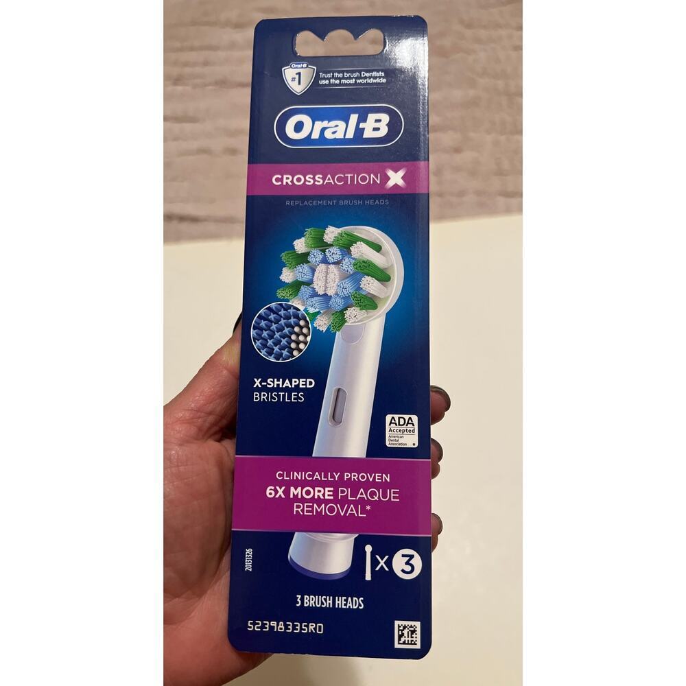 Oral-B Crossaction X Electric Toothbrush Replacements 3-Pack New and Sealed